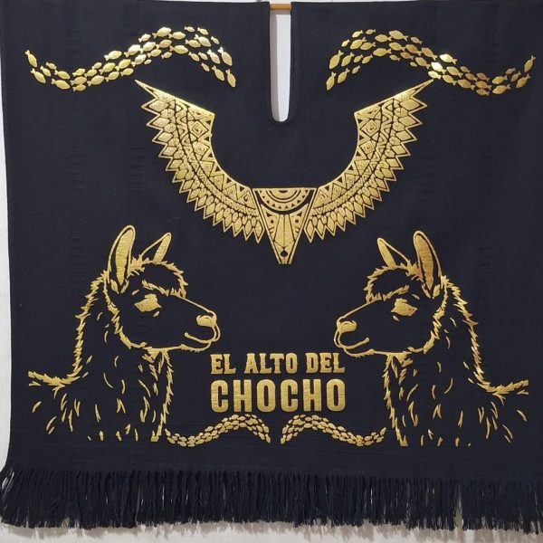 Brillante negro dorado Alto del chocho